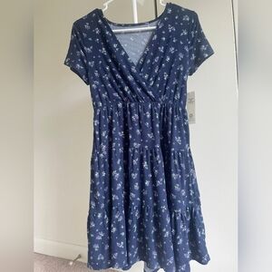 No Boundaries Navy Floral Mini Dress